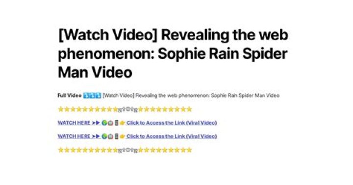 Sophie Rain Spider Man Video: A Deep Dive into the Viral Sensation